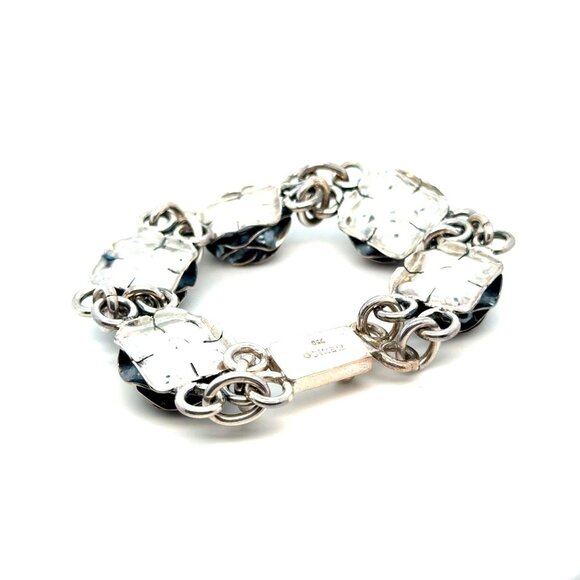 Mexico 950 Flower Link Bracelet - Picture 3 of 5